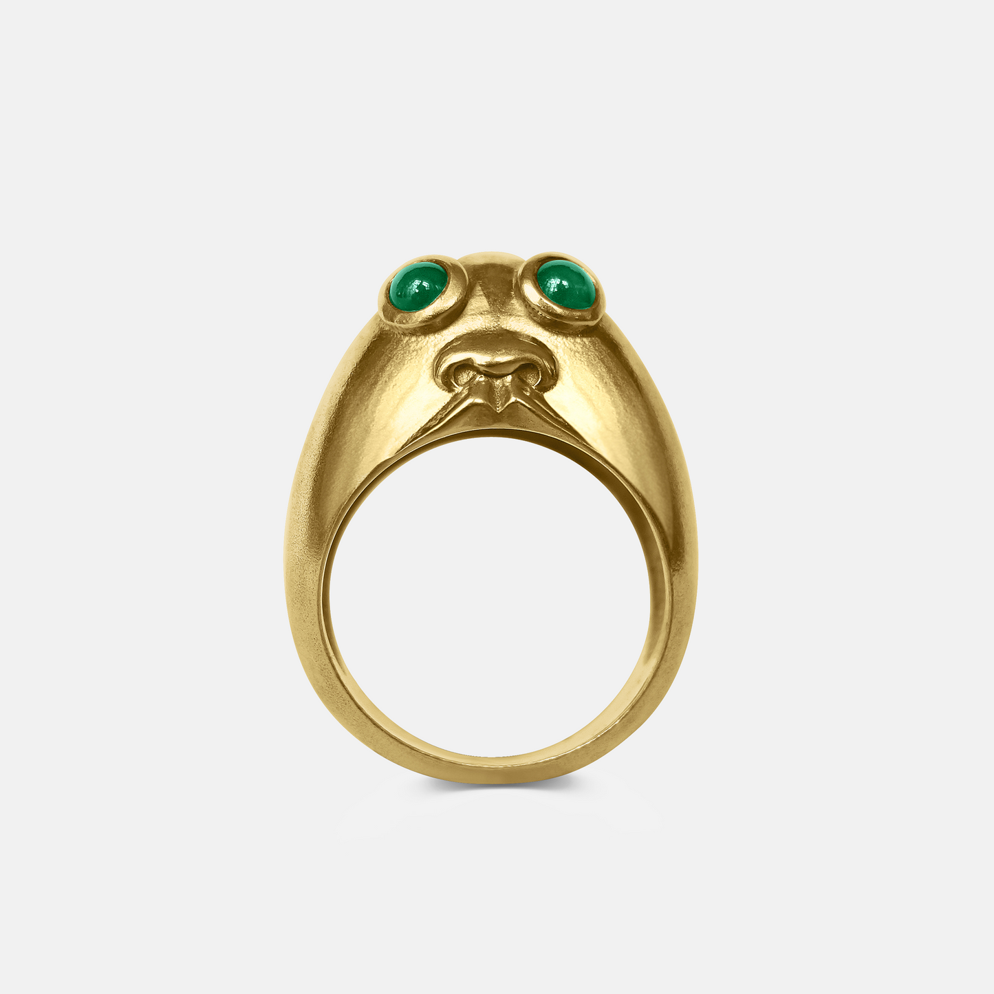 Baby’s Got Green Eyes Ring in 18ct Gold with Emeralds by Charlotte Le Hardy