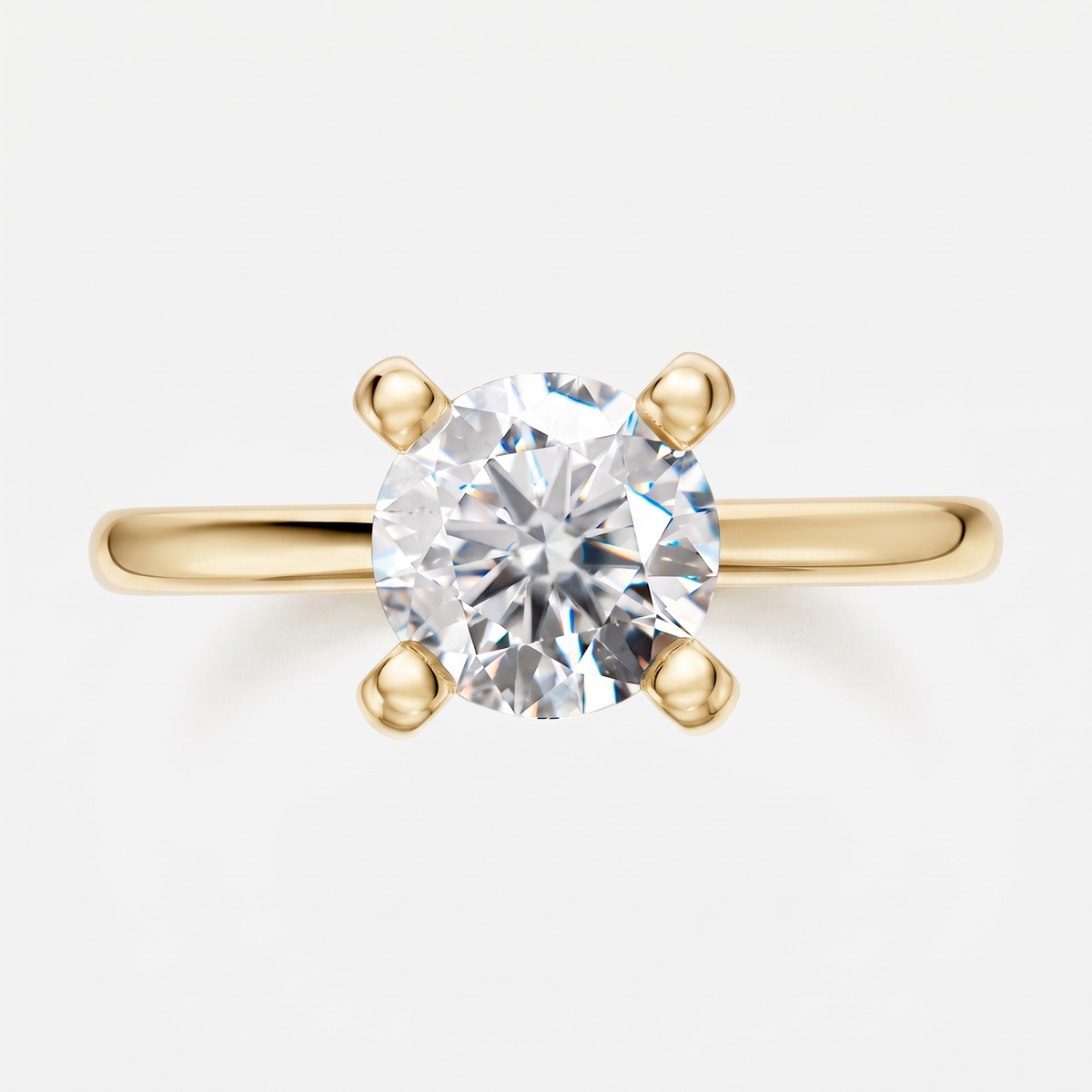 Classic Round Diamond Solitaire Engagement Ring