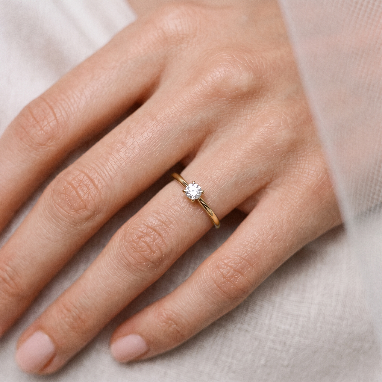 Classic Round Diamond Solitaire Engagement Ring