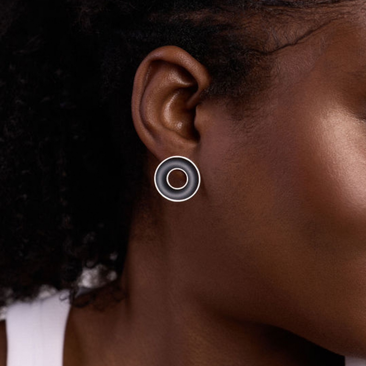 Orbis Medium Sterling Silver Stud Earrings | Contemporary Designer Jewellery
