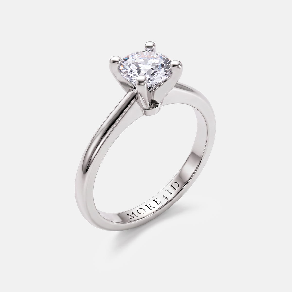 Classic Round Diamond Solitaire Engagement Ring