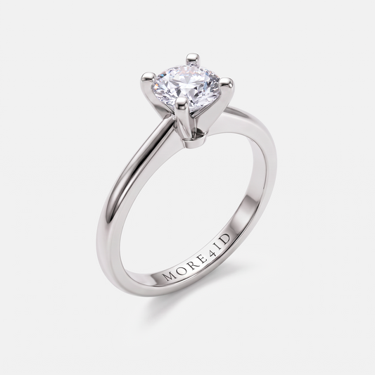 Classic Round Diamond Solitaire Engagement Ring