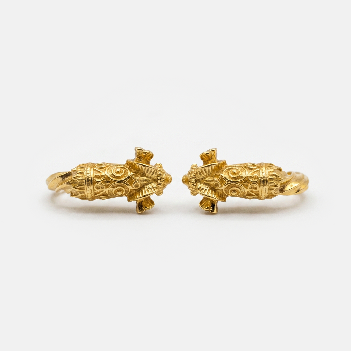 Twisted Gold Hoop Earrings