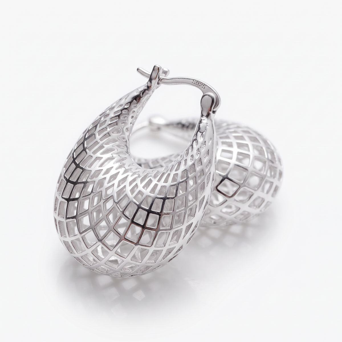 Silver Mirage Hoop Earrings