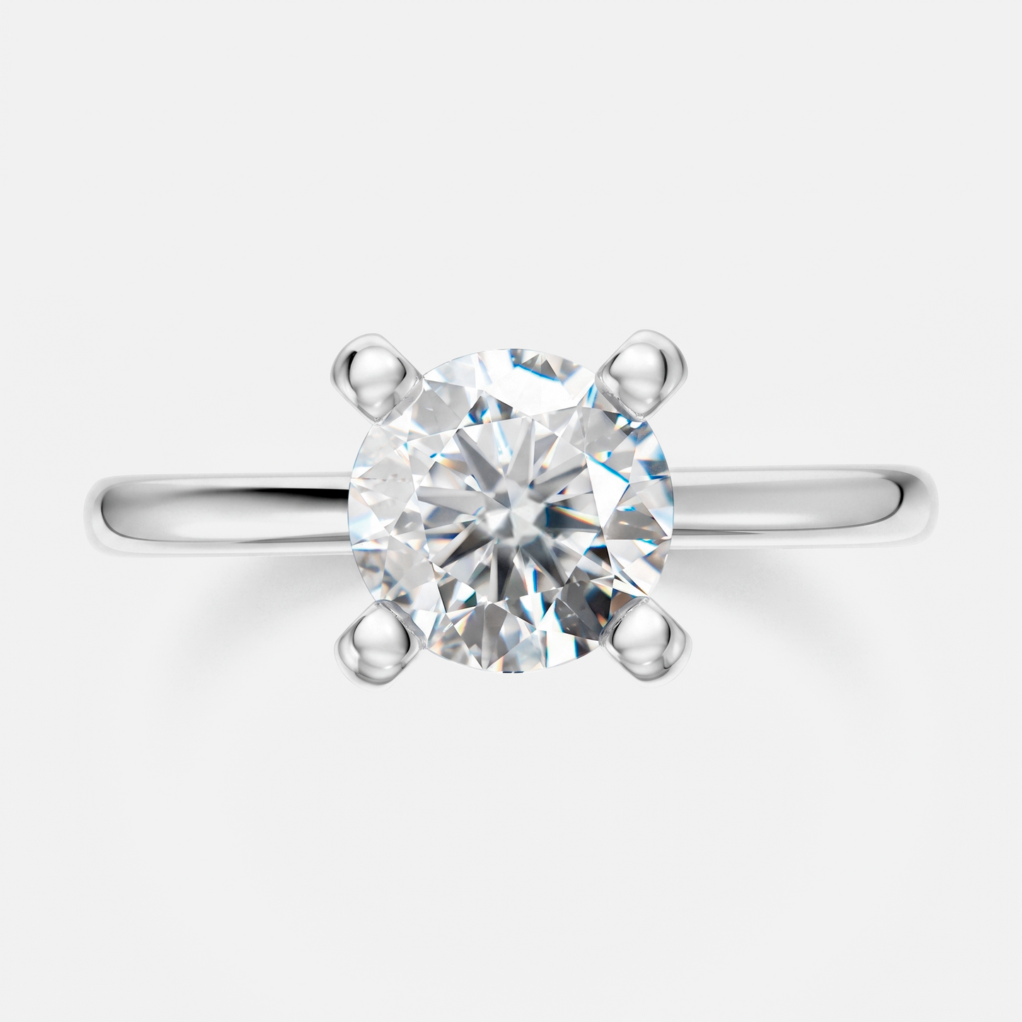 Classic Round Diamond Solitaire Engagement Ring