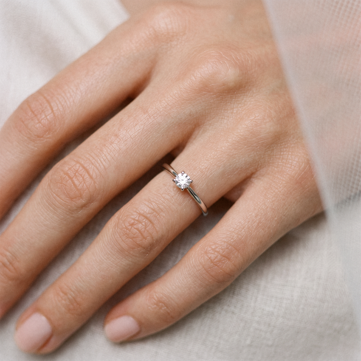 Classic Round Diamond Solitaire Engagement Ring